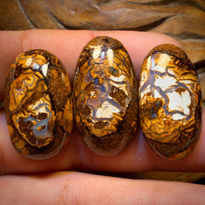 104.2cts - 3x Australian Tribal Boulder Opal’s. Wholesale Parcel