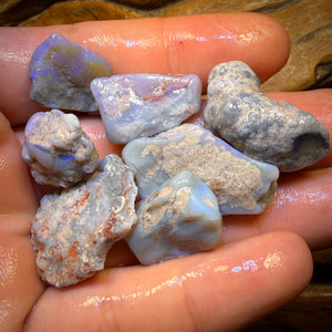 105.3cts - 7x Lightning Ridge Opal Rough Parcel