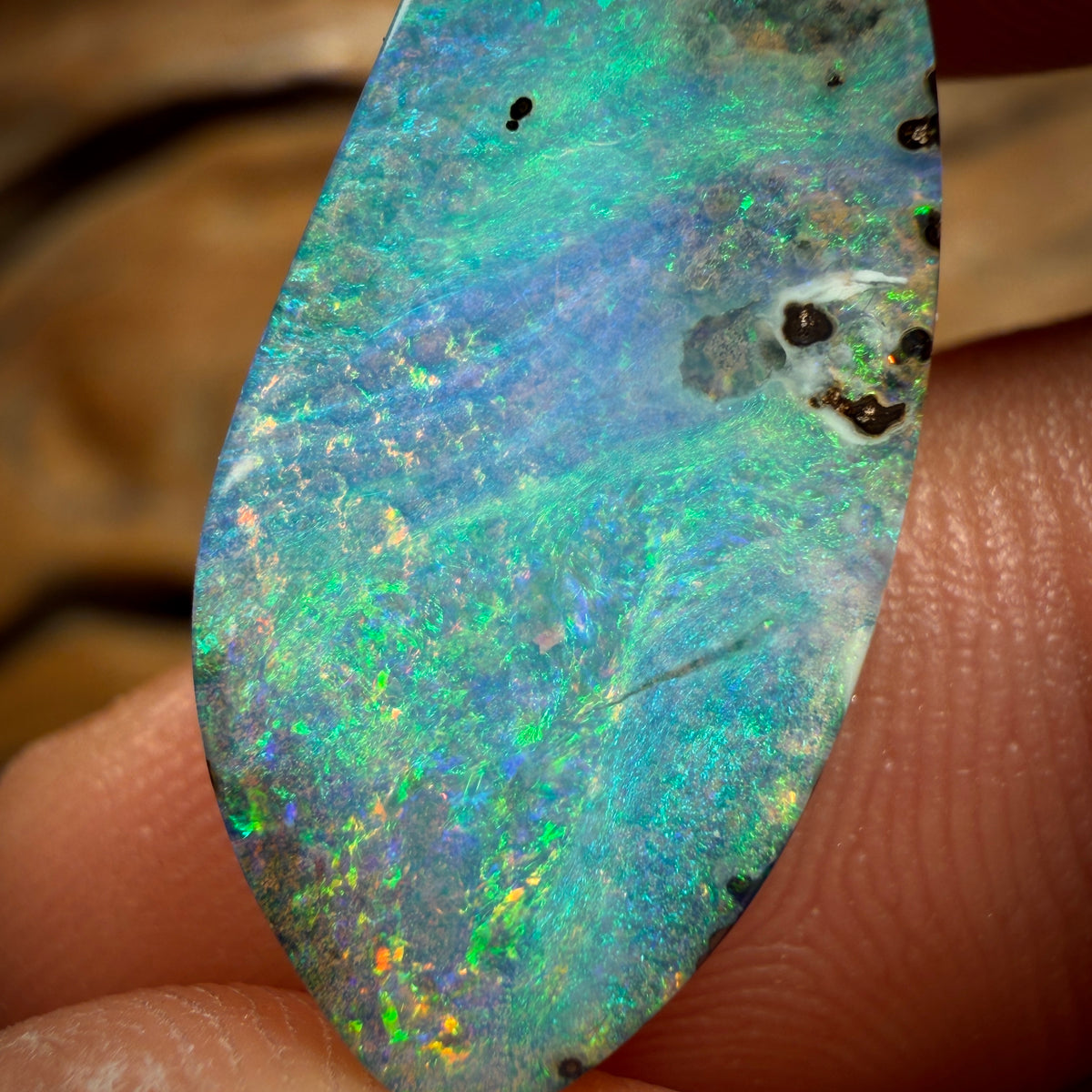 12.2cts - Top Reef Pattern Big Queensland Boulder Seam Opal