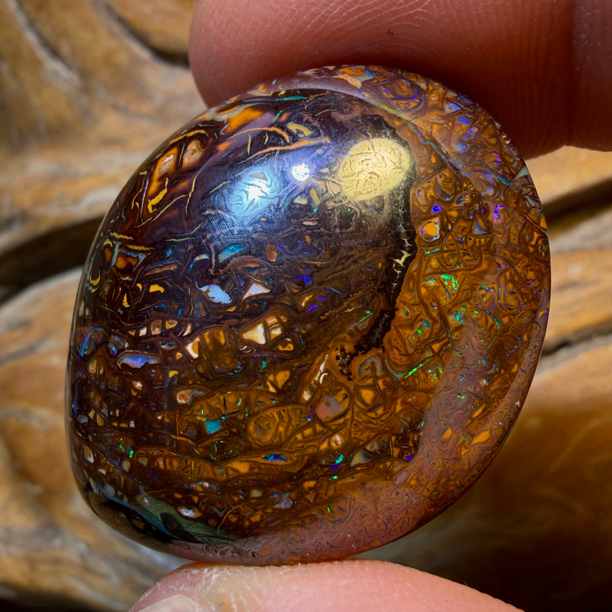 107.6cts - Tribal Yowah Nut Opal. Australian Opal