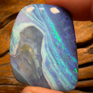 109.4cts - “Wave Break” Australian Boulder Seam Opal. Top Reef Pattern
