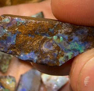 122.5cts - 11 x Queensland Boulder Opal Rough Rubs - Opal Whisperers