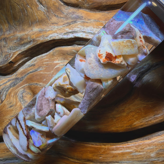 110.8cts - Vial of Shell Fossil Opal from South Australia