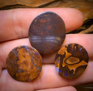 49.3cts - 3x Australian Boulder Opal’s. Wholesale Dealers Parcel Bargain