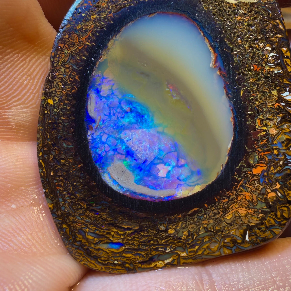 Dad Card! 293cts - Yowah Nut Crystal Centre Rub Specimen Pair
