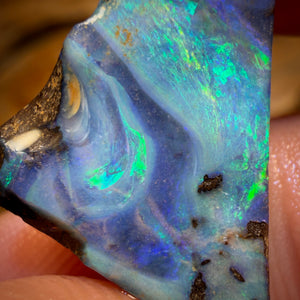 Psychedelic Reef   10.6cts - Queensland Boulder Seam Opal Rub