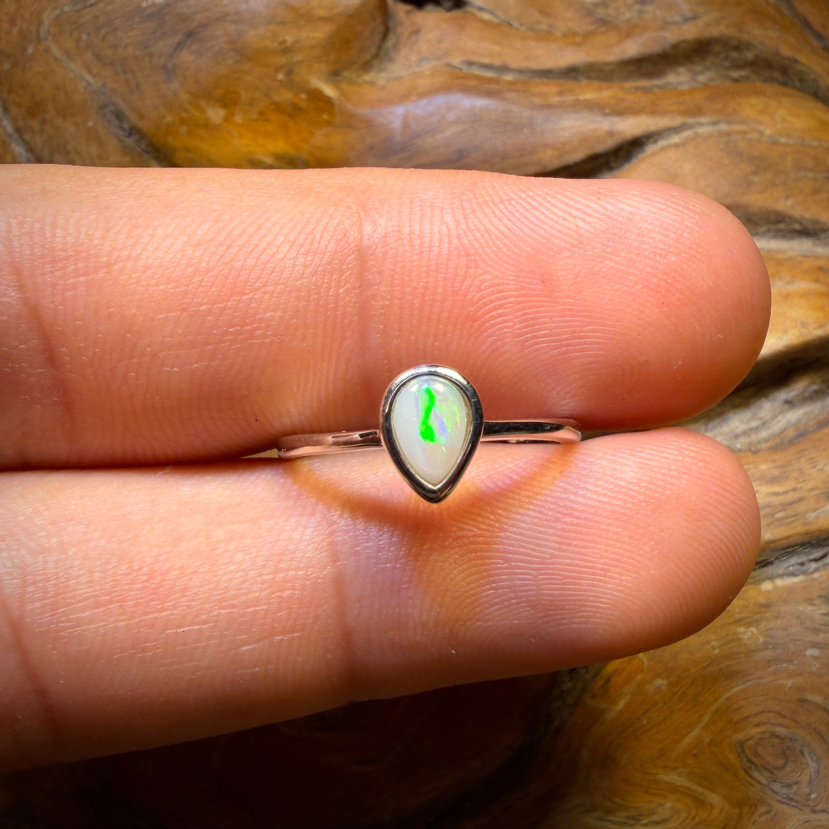 Sterling Silver - South Australian Crystal Opal Ring