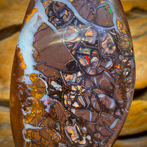OpalFest 70% Off Banger WildCard! 119.9cts - Large Tribal Yowah Nut Opal. Australian Boulder Opal With Red