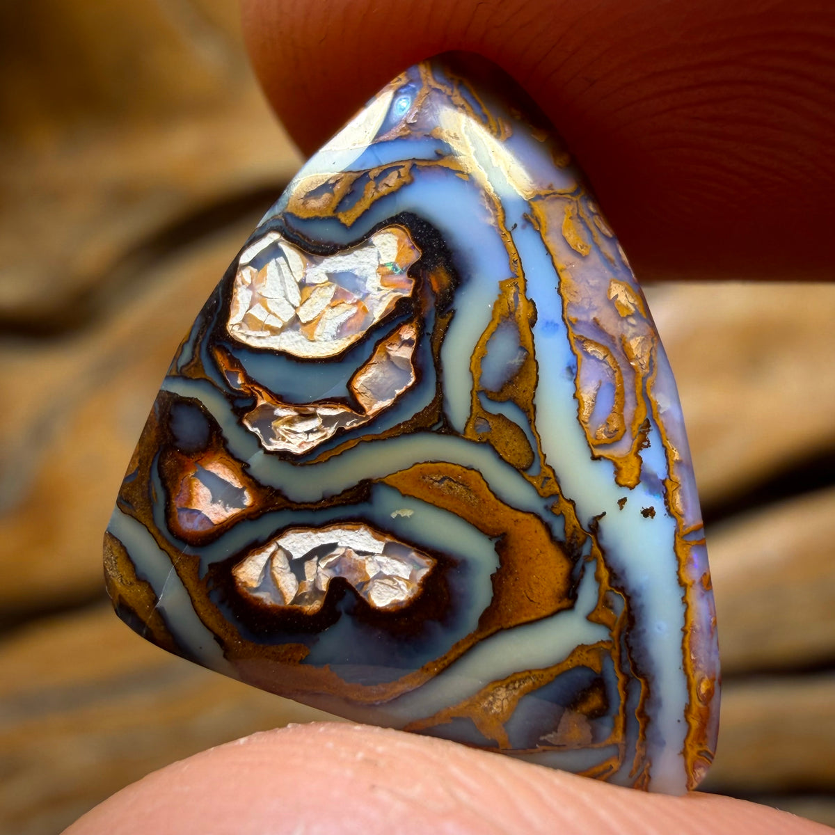 12.1cts - Tribal Australian Boulder Opal from Yowah