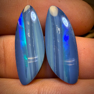 12.4cts - Australian Boulder Opal Doublet Pair