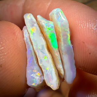 12.6cts - 4x Rare Mintabie Opal Rough Parcel. South Australian Opal