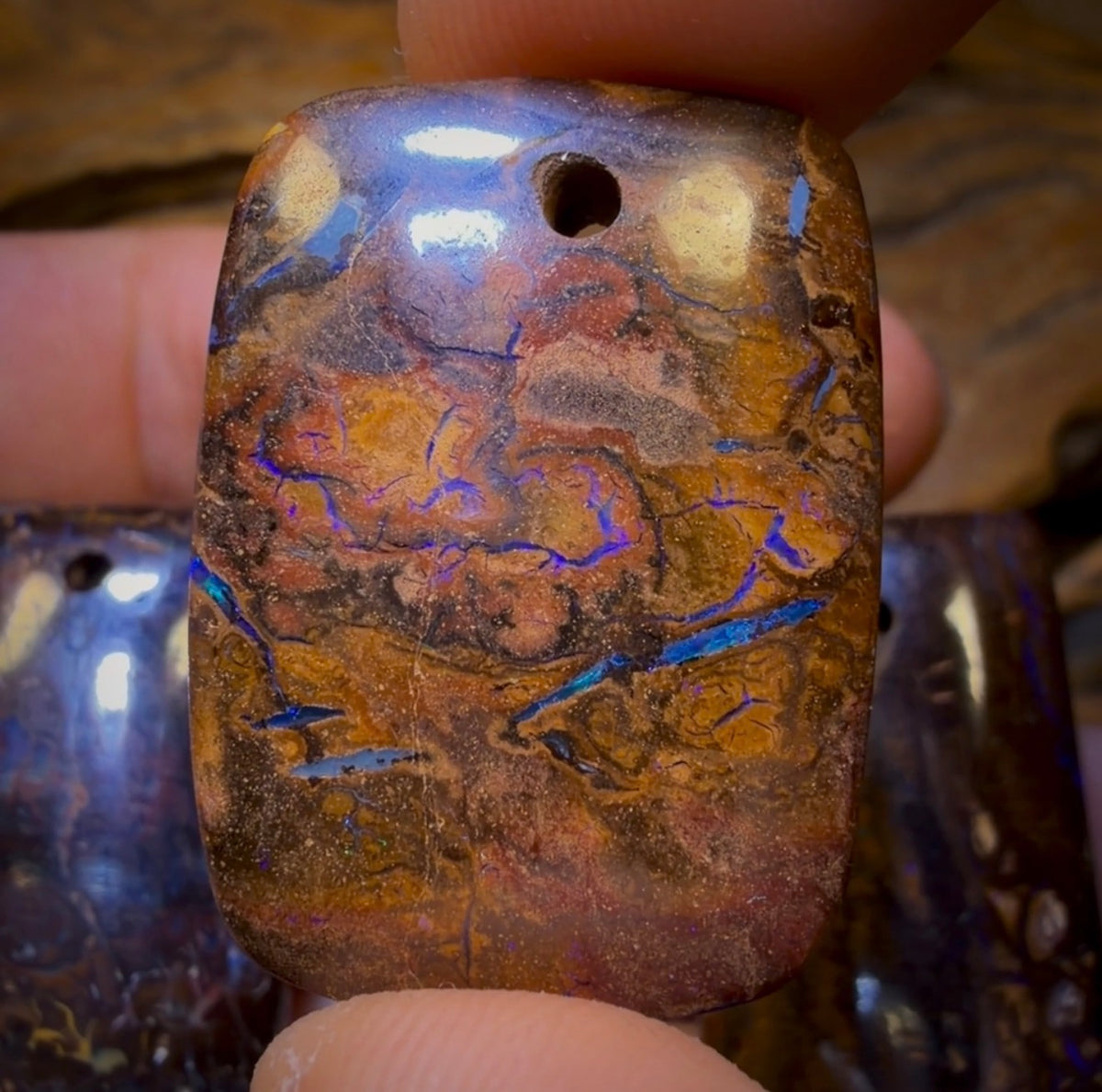 196.7cts - 3x Drilled Queensland Boulder Opals. Wholesale Parcel