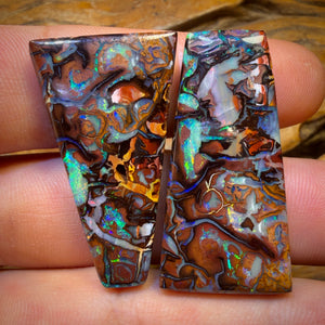 122.8cts - TOP Tribal Queensland Boulder Opal Pair