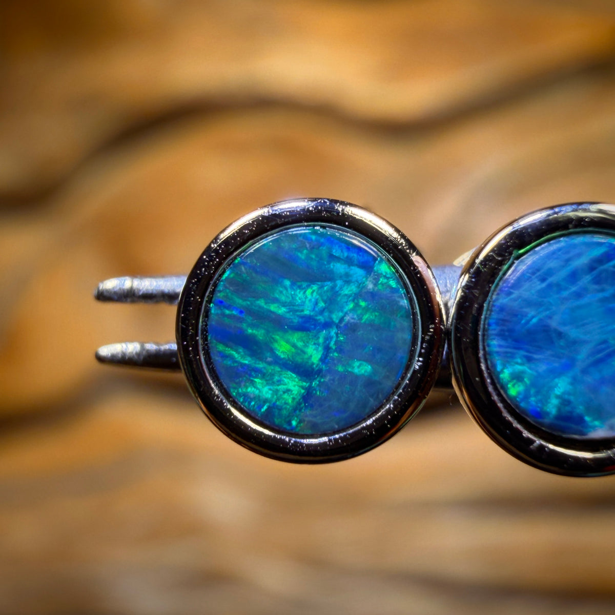 Best Seller Sterling Silver - Australian Boulder Opal Doublet Stud Earrings