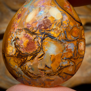 BARGAIN CARD! 42.9cts - Tribal “Spot the Picture” Queensland Boulder Opal from Yowah