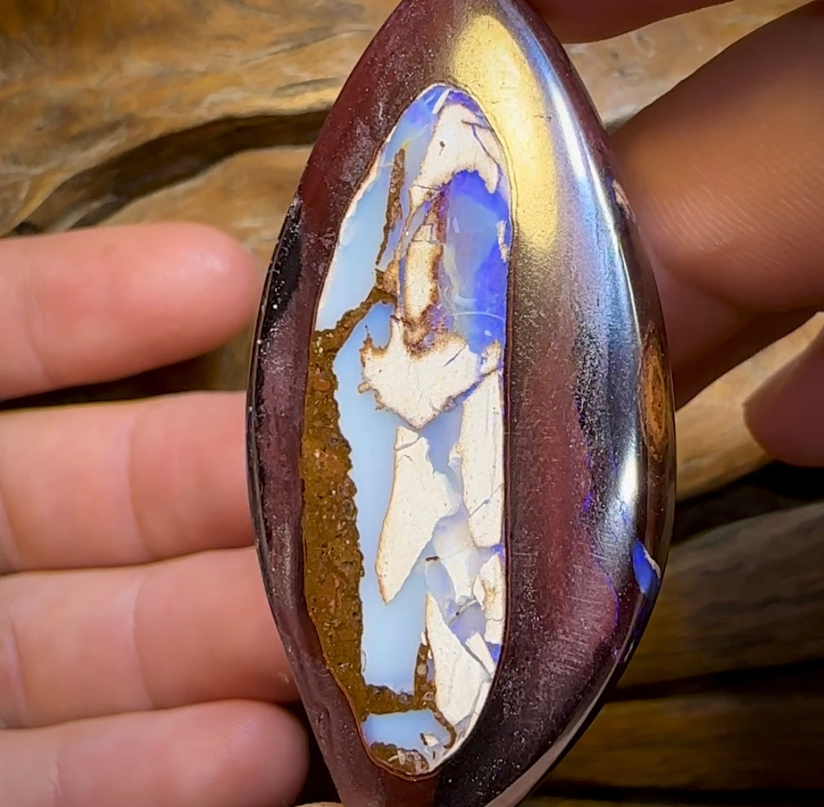 The 208cts - Yowah Nut Kernel Australian Opal Rub Pair. Double Double Sided - Opal Whisperers