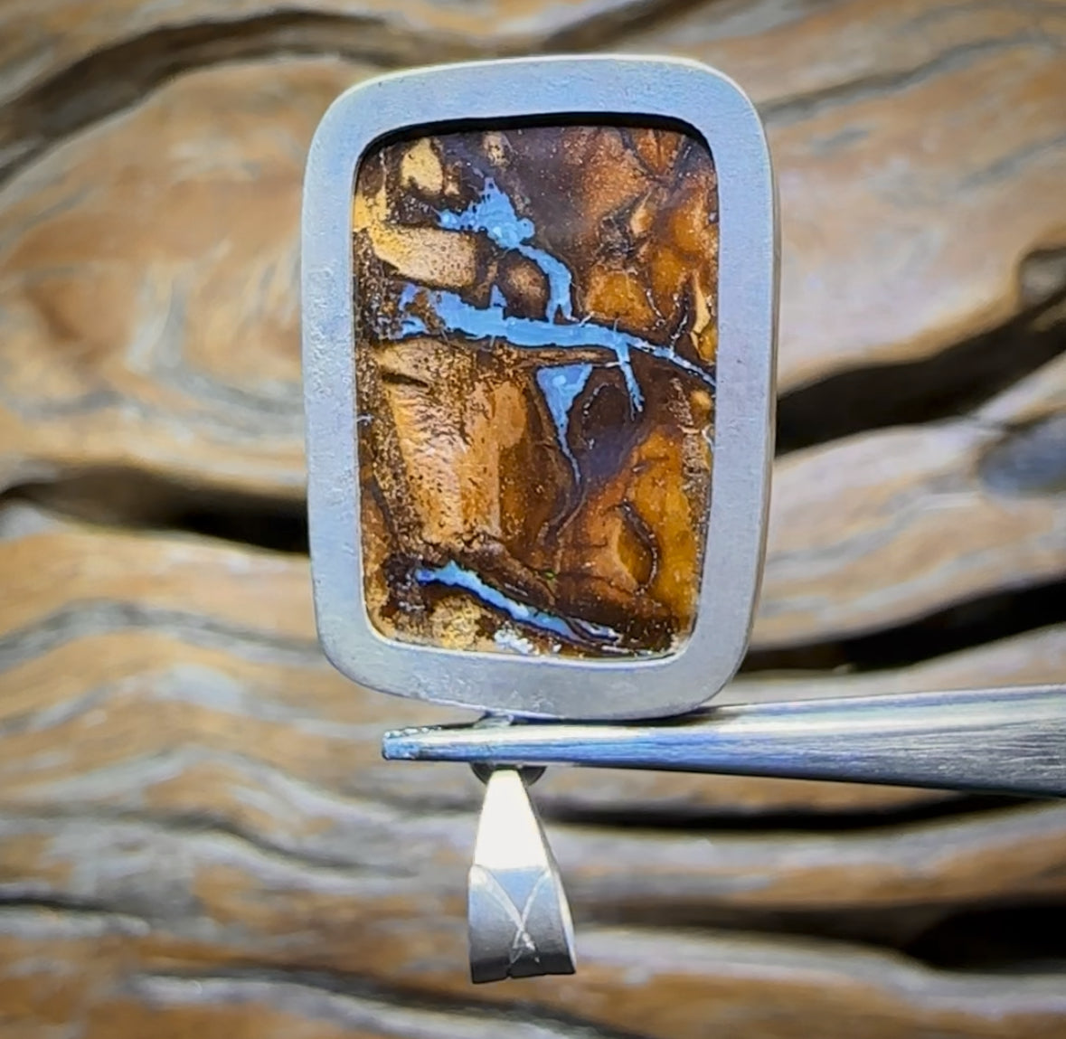 Sterling Silver - Queensland Boulder Opal UNISEX Pendant