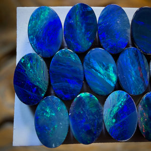 🔒5.1cts - 13x Australian Boulder Opal Doublets WHOLESALE PARCEL