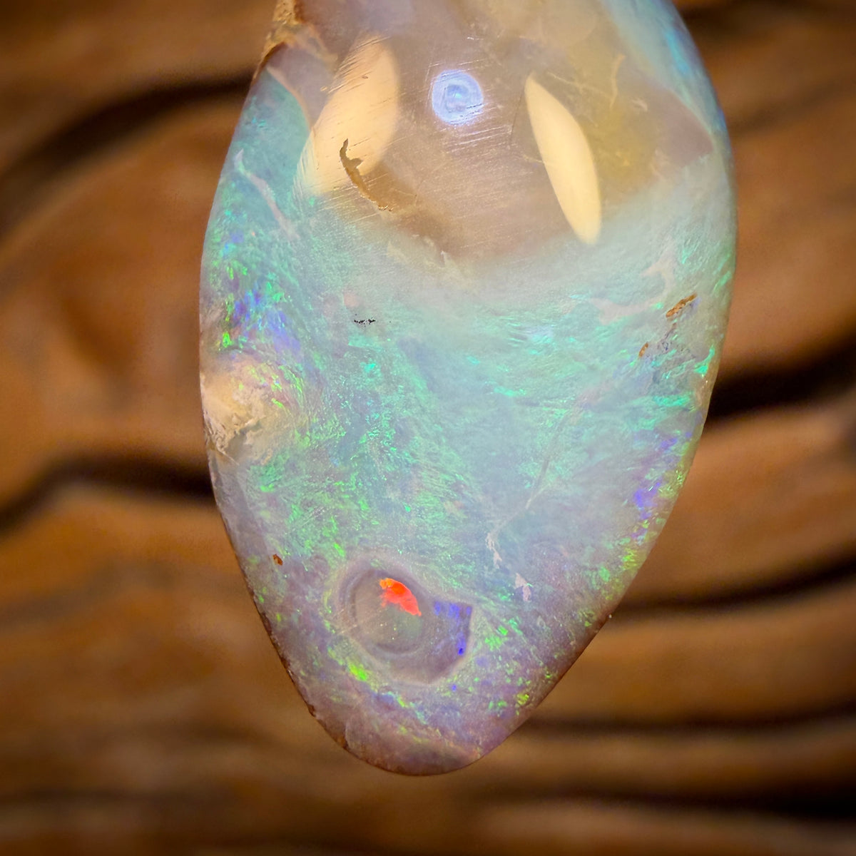 WildCard! Solid Queensland Boulder Pipe Opal Pendant
