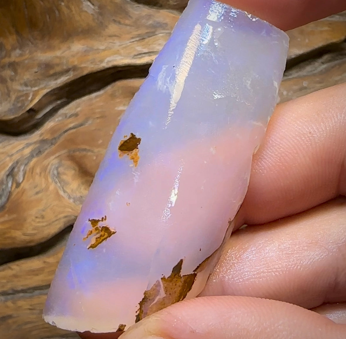(Template) 80.6cts - Large Queensland Boulder Crystal Rub. Australian Opal - Opal Whisperers