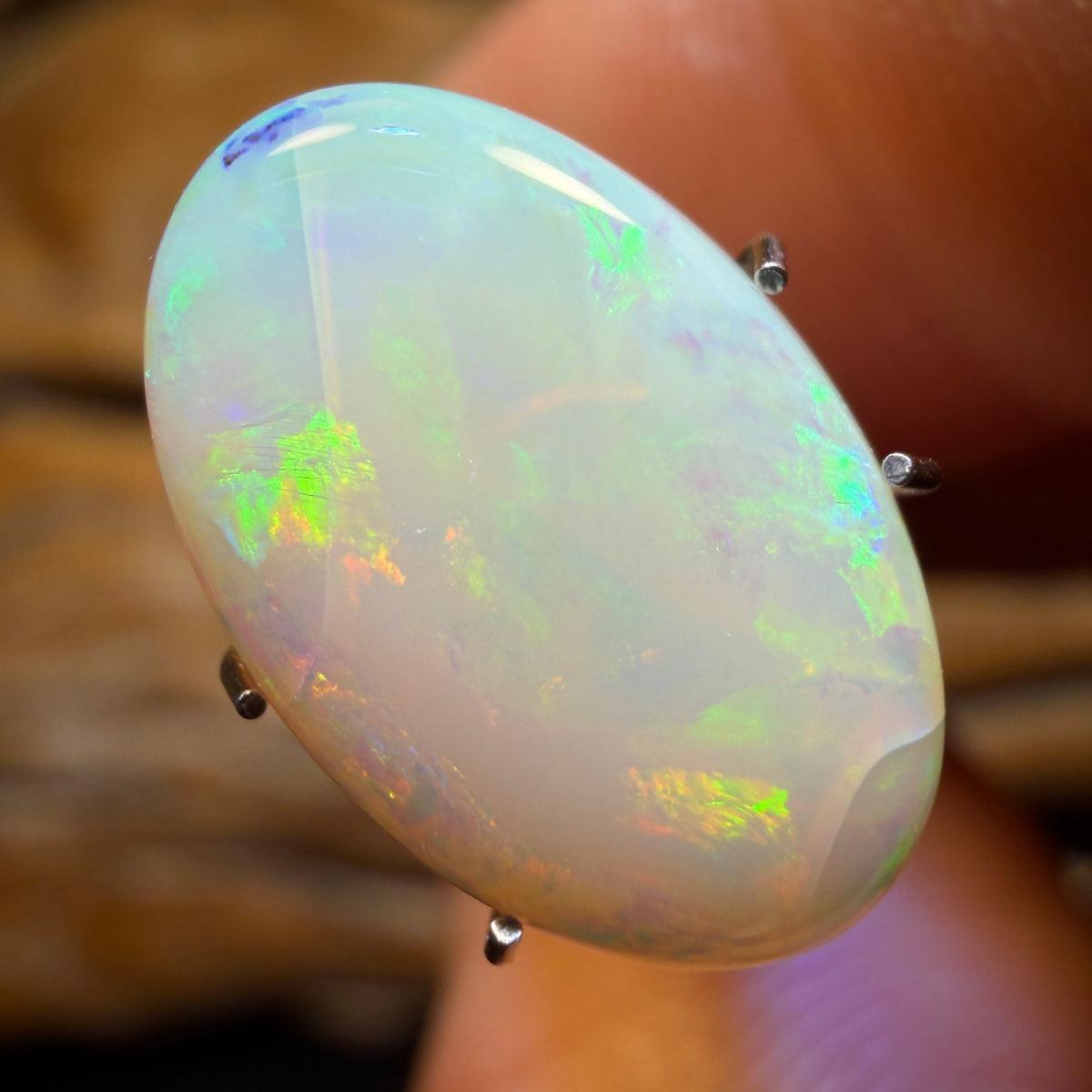 🔨 AUCTION 🔨 No Reserve 3.2cts - South Australian White Opal from Coober Pedy