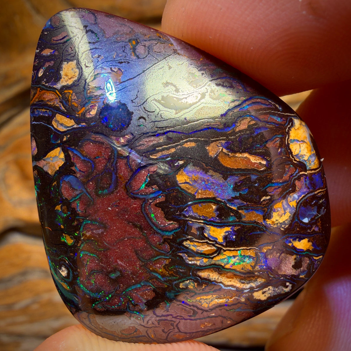 131.1cts - Top Tribal Australian Boulder Opal from Koroit
