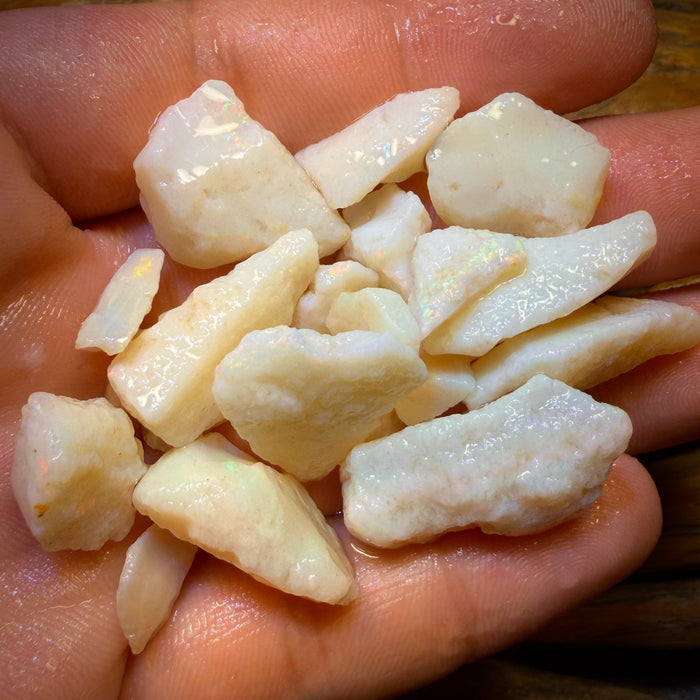 131.4cts - 20x South Australian White Opal Rough Parcel