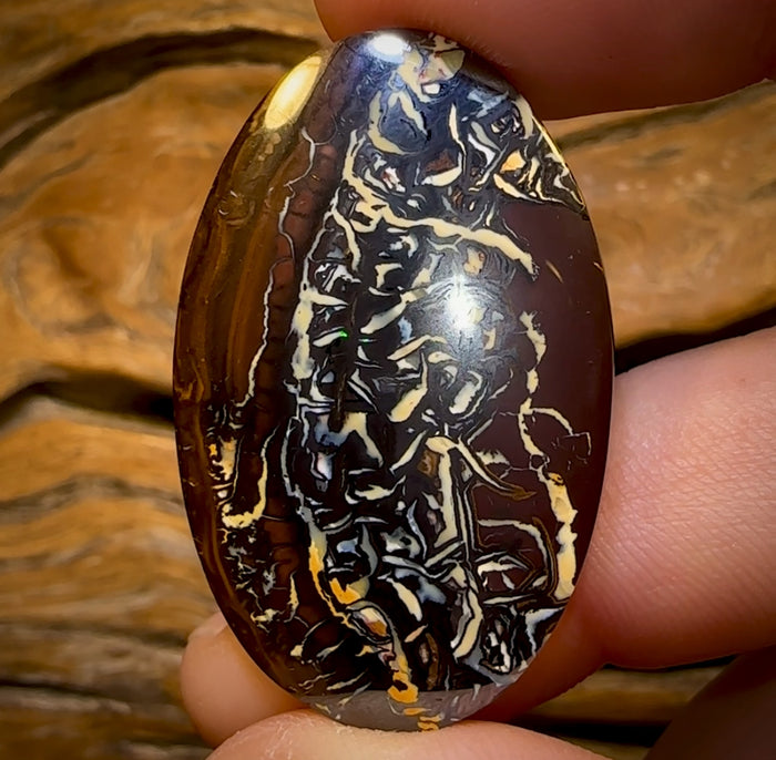 🔨 AUCTION 🔨 62.2cts - Wow Tribal Queensland Boulder Opal. Tribal Matrix Double Sided