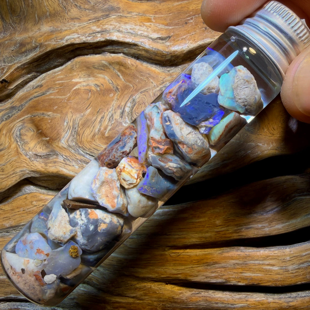 132.4cts - Lightning Ridge Opal Vial