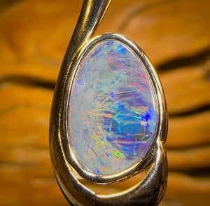 Sterling Silver - Queensland Boulder Opal Doublet Pendant