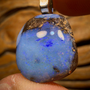 Solid Queensland Boulder Seam Opal Pendant