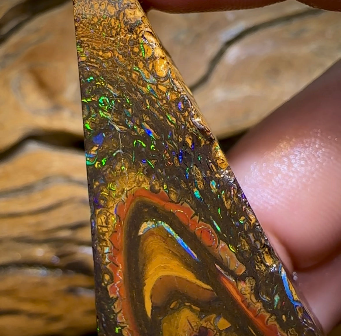 (Template) 178.4cts - Yowah Nut Rough Piece. TOP TRIBAL - Opal Whisperers