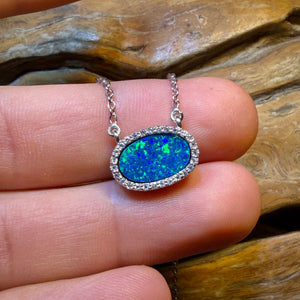Sterling Silver - Queensland Boulder Opal Doublet Pendant