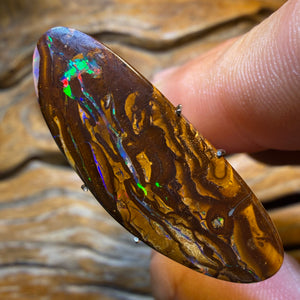 14.9cts - Yowah Nut Opal. Red Multicolour