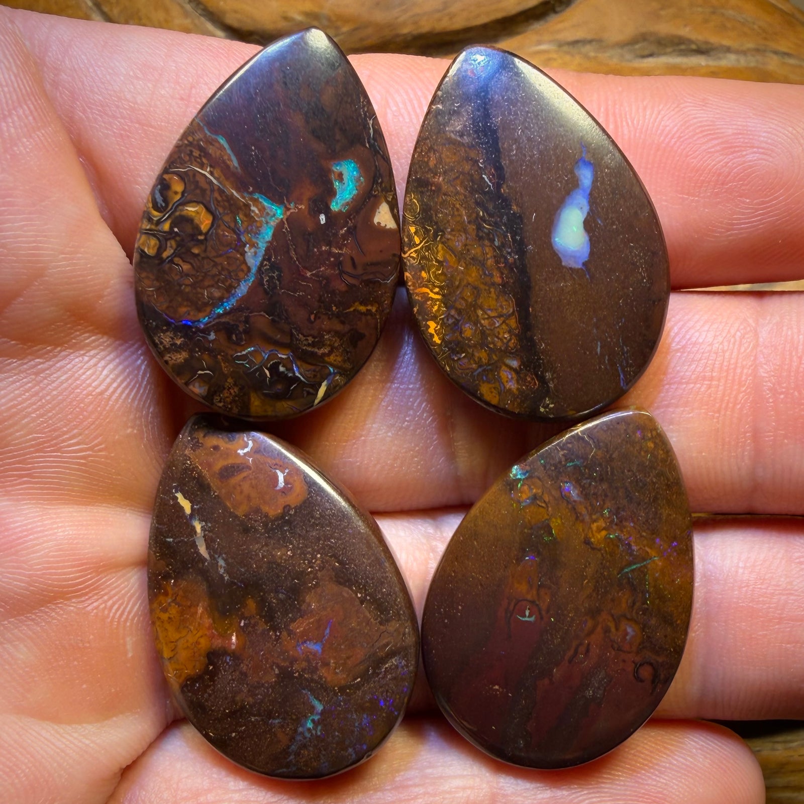 140.1cts - 4x Australian Tribal Boulder Opal’s. Wholesale Parcel