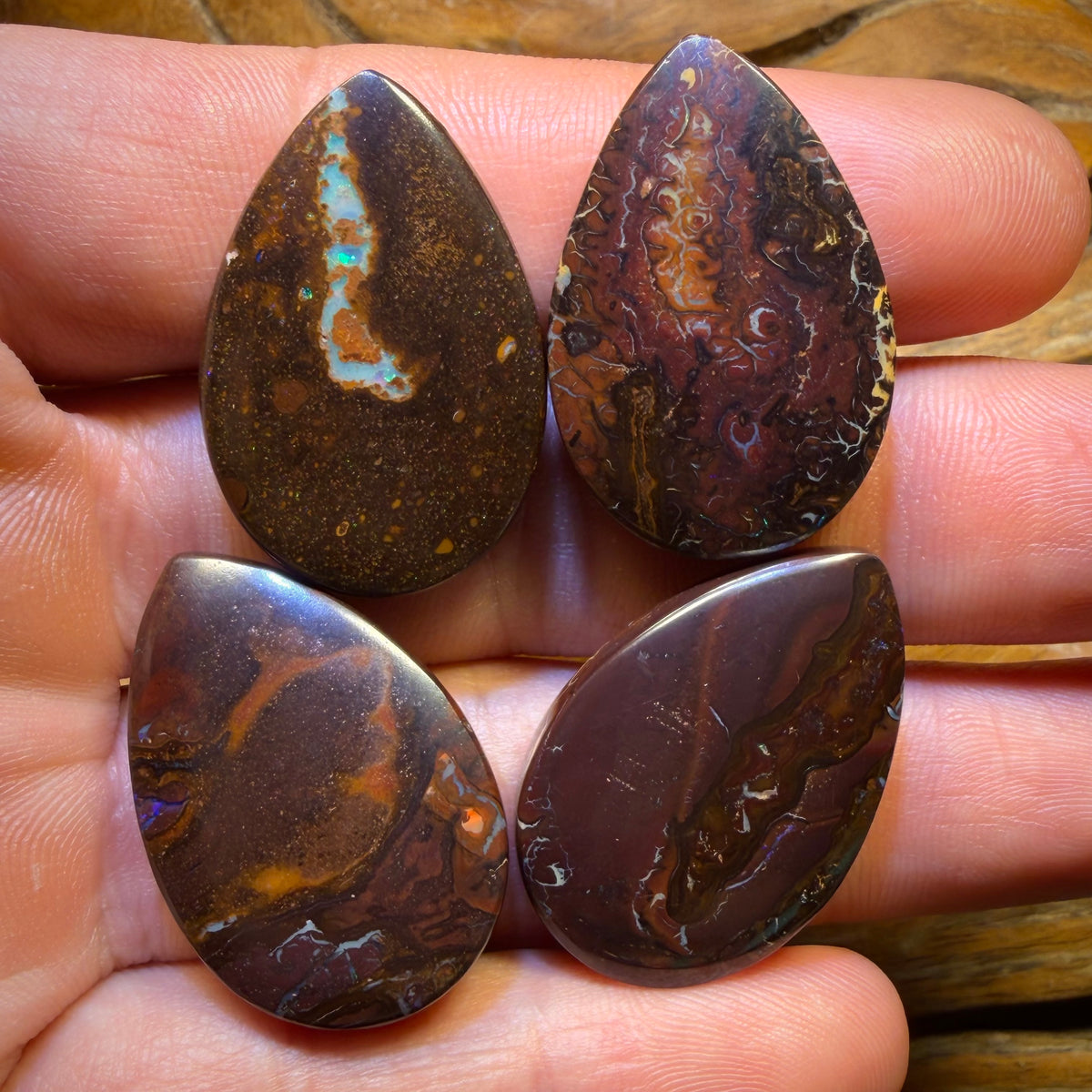 140.3cts - 4x Australian Tribal Boulder Opal’s. Wholesale Parcel