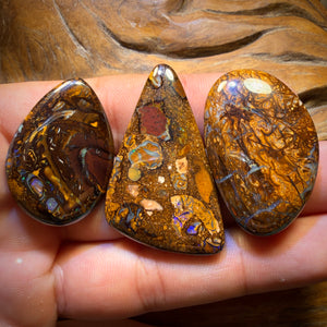 142.7cts - 3x Australian Tribal Boulder Opal’s. Wholesale Parcel