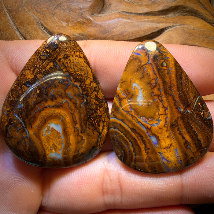 145.3cts - Tribal Queensland Boulder Opal Pair