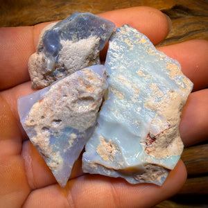 🔒149.5cts - 3x Lightning Ridge Opal Rough Parcel