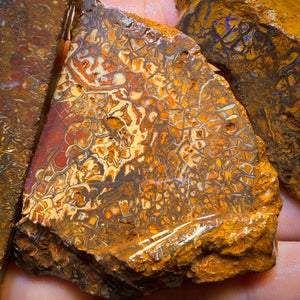 Dad Card! 689.5cts - 3x Yowah Nut Tribal Opal Rough Parcel. Australian Boulder Opal