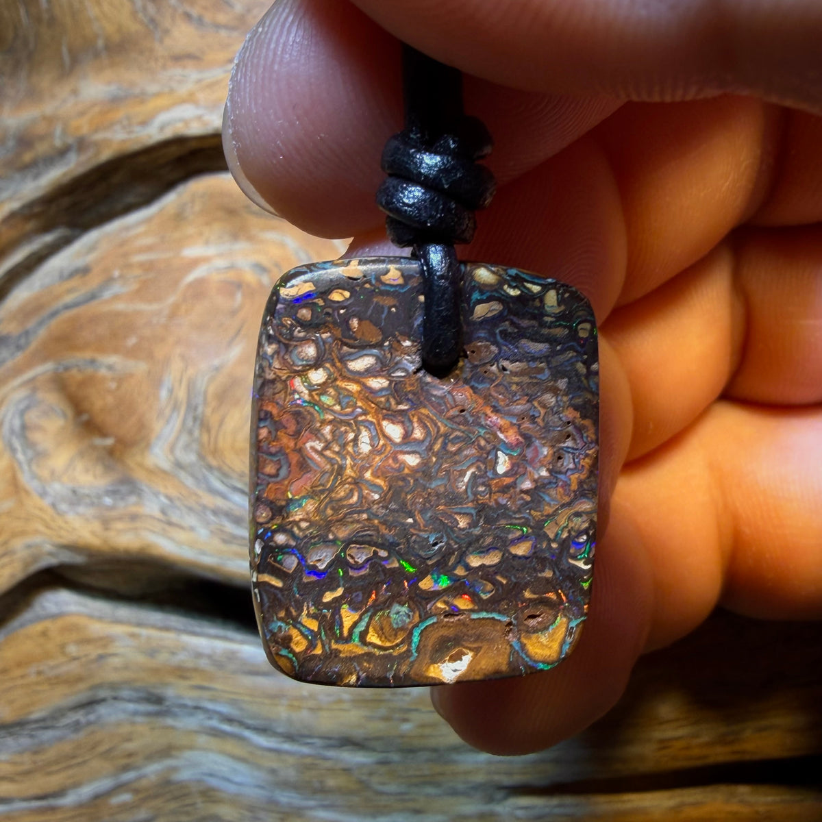 24 x 20mm - Drilled Tribal Queensland Boulder Opal Necklace
