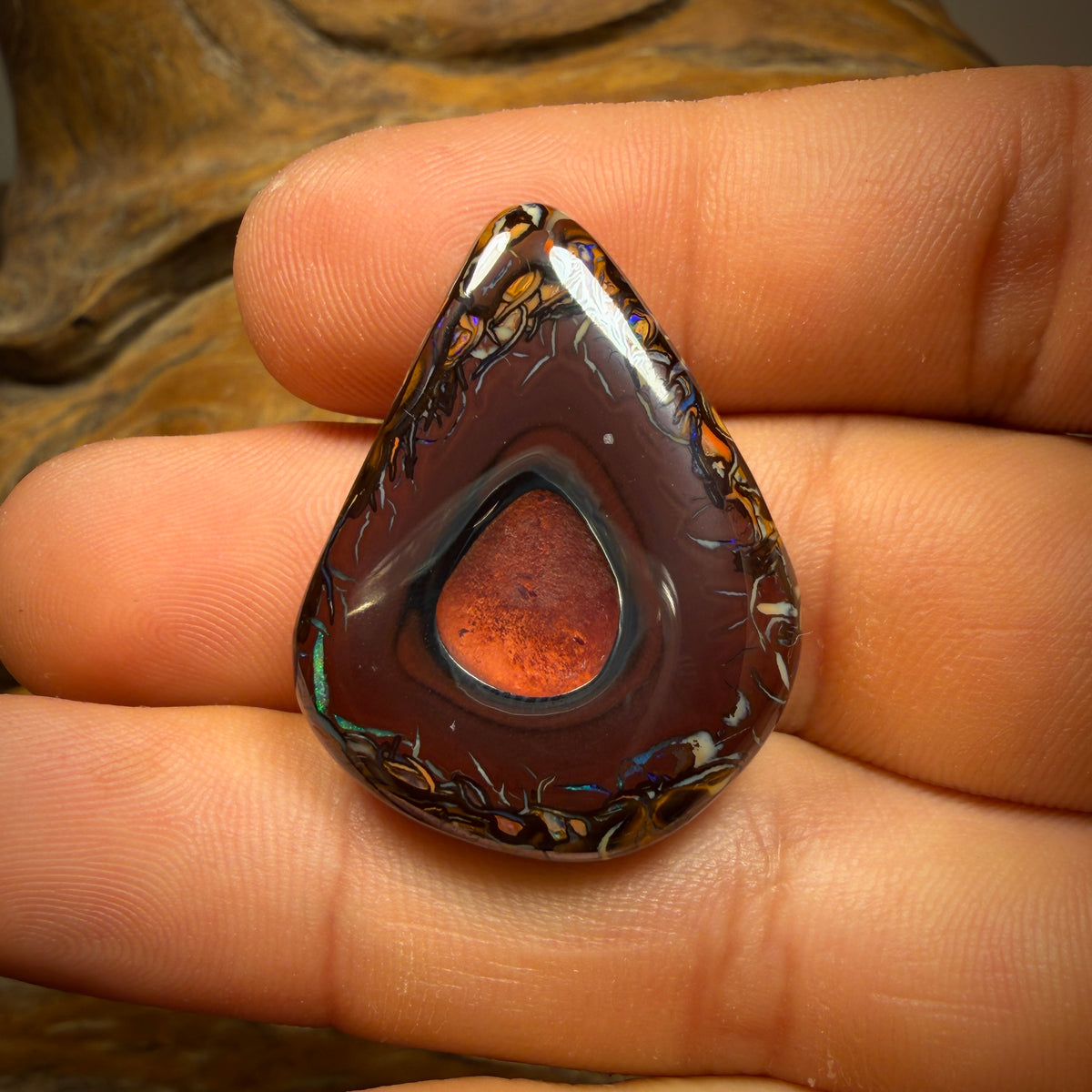 64.4cts - Artistic Tribal Queensland Boulder Opal from Yowah