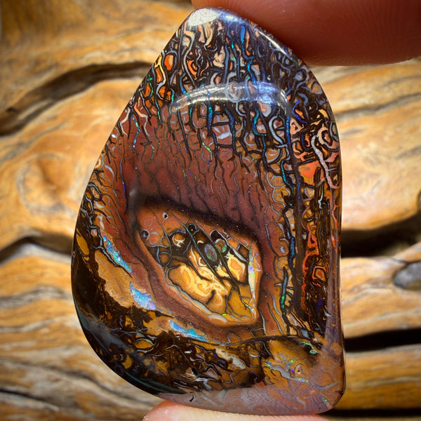 150.1cts - Awesome Tribal Yowah Nut Opal. Double Sided Picture