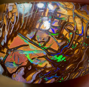 58cts - Yowah Nut Opal Polished Specimen. Tribal Pattern