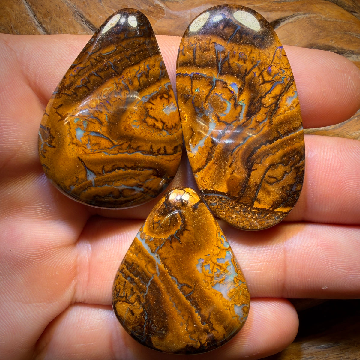 153.5cts - 3x Australian Tribal Boulder Opal’s. Wholesale Parcel