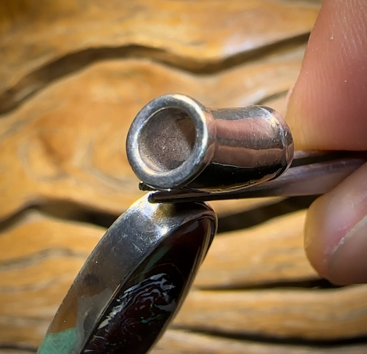 Sterling Silver - Tribal Boulder Opal UNISEX Pendant BARGAIN