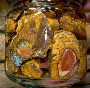 130.6g - Jar of Rough Australian Boulder Opal