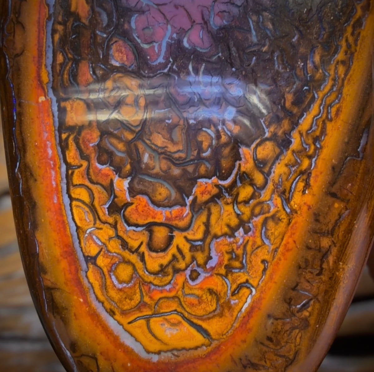 114.1cts - Tribal Yowah Nut Opal. Australian Opal