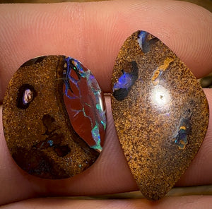 24.5cts - Tribal Queensland Boulder Opal Set