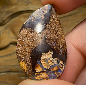 52.2cts - Australian Boulder Opal. Tribal Pattern - Opal Whisperers